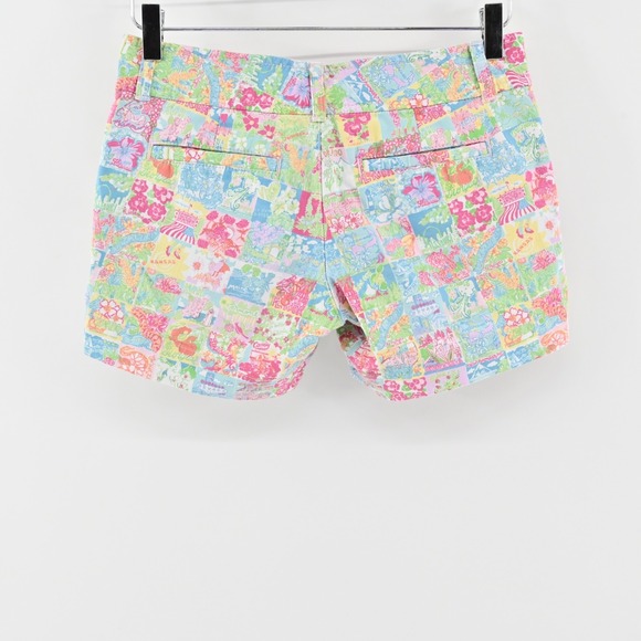 Lilly Pulitzer Womens Callahan Shorts Size 0 Pop Up State of Mind Patchwork - Picture 2 of 12
